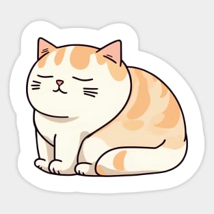 cute chubby cat Sticker